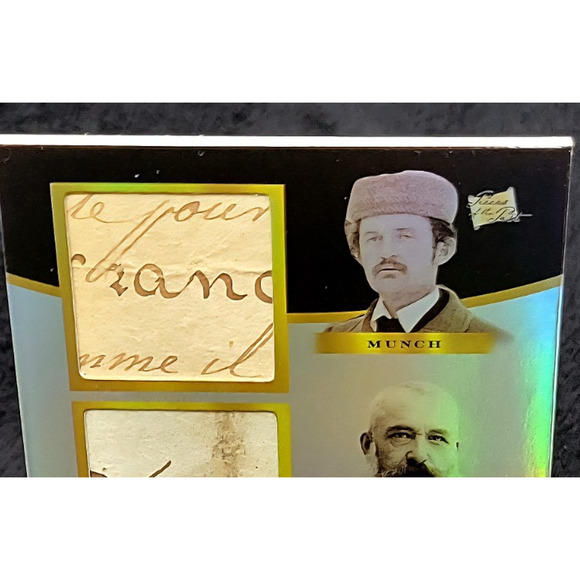 Monet, Munch & Cezanne Authentic Handwriting Relics Top Impressionist Artists - Picture 2 of 5